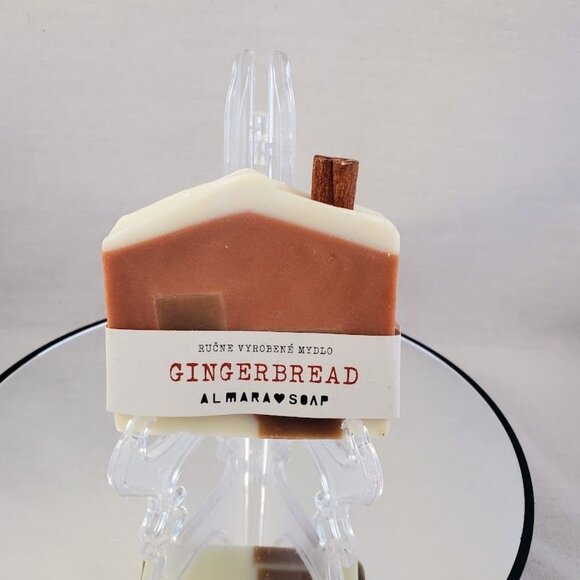 Handmade Gingerbread House Soap With Cinnamon Stick Chimney By Almara Soap - Picture 1 of 4